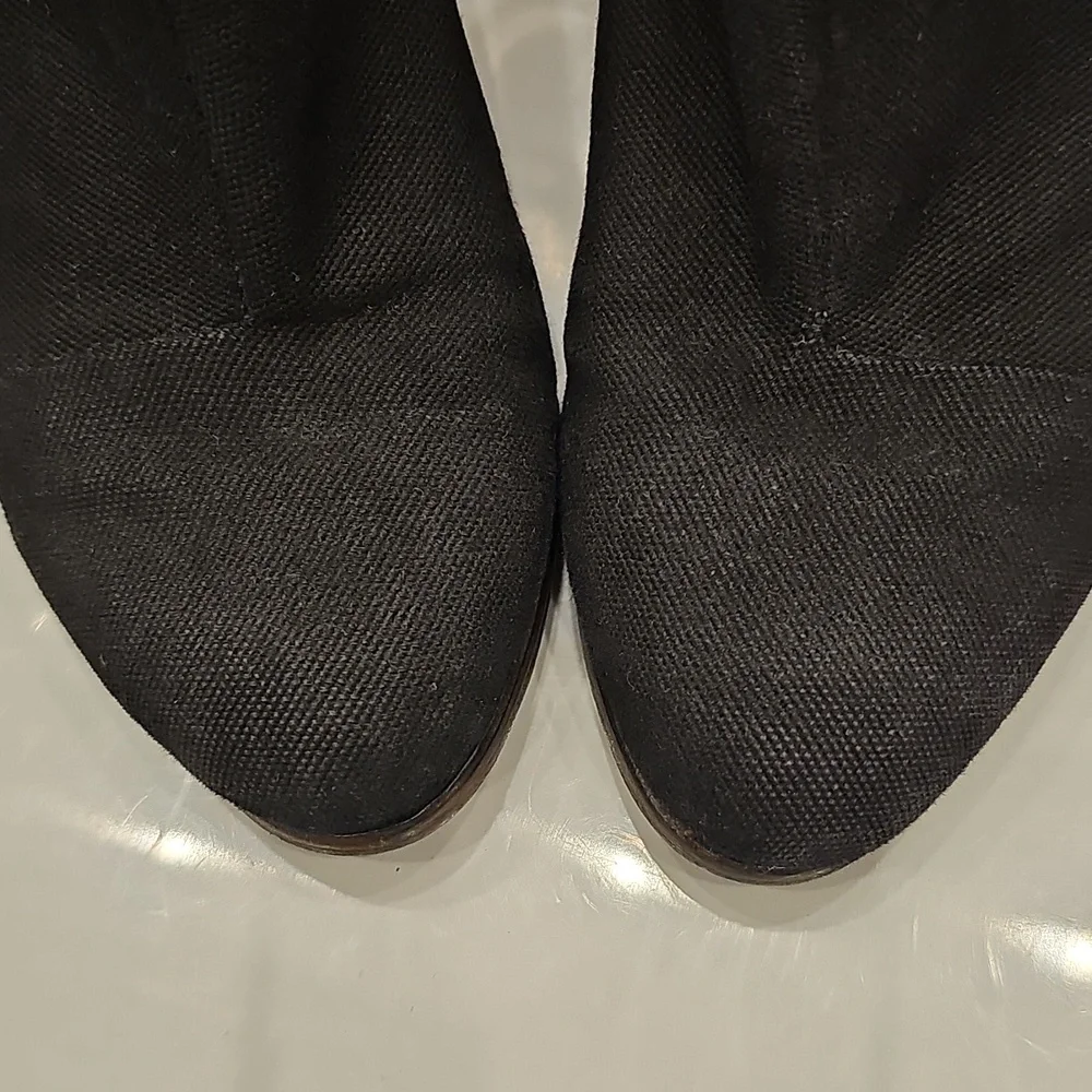RAG & BONE Black Canvas Ankle Newbury Booties